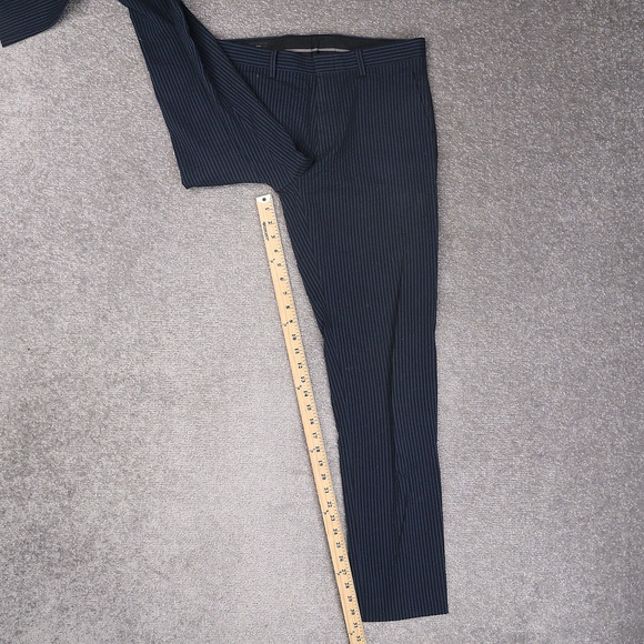 J.CREW Ludlow Slim Fit Seersucker Striped 29x32 Blue Tapered Leg Pants - Picture 4 of 14